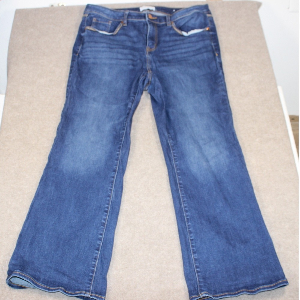 Lane Bryant Blue Flare Leg Stretch Denim Jeans Plus Size 16 Medium Wash
